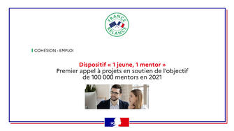 « 1 jeune, 1 mentor » Premier appel à projets en soutien de l’objectif de 100 000 mentors en 2021